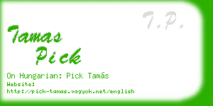 tamas pick business card